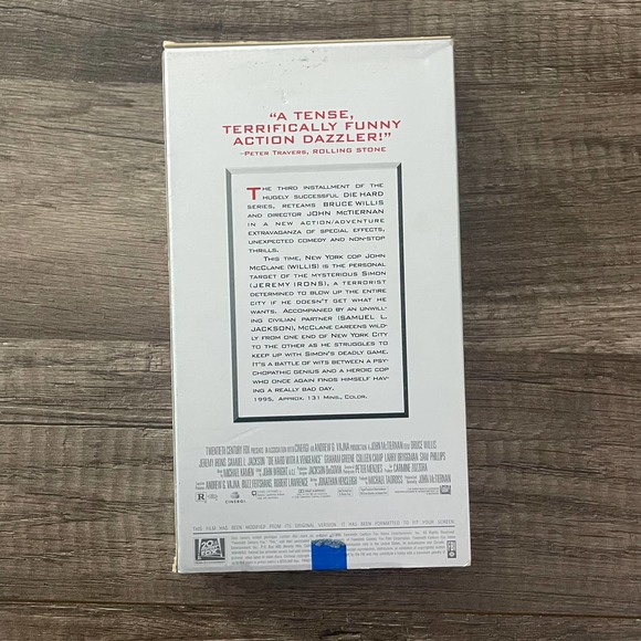 DIE HARD WITH A VENGEANCE | BRUCE WILLIS - FOX VIDEO [ VHS ] - Picture 5 of 5